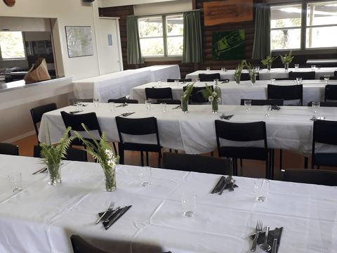 Pirongia Forest Park Lodge Dining Area
