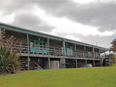 Outside Pirongia Forest Park Lodge