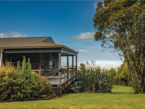 Outside Pirongia Forest Park Lodge