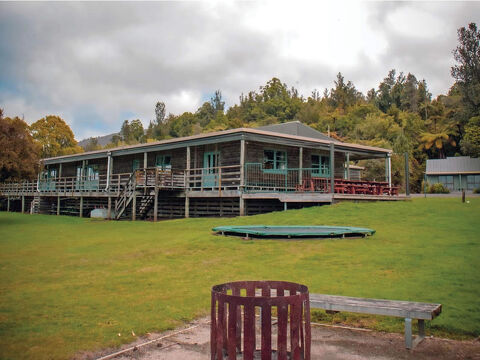 Outside Pirongia Forest Park Lodge